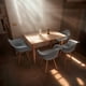 thumbnail image 2 of Sillas de Comedor Ergonomicas con Estructura de Madera Diseño Moderno Tipo Eames para Sala Oficina e Interiores Minimalistas con Soporte de Acero Set 4 Piezas Gris, 2 of 5