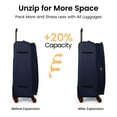 thumbnail image 3 of New York Xpress 32" Softside Large Checked Luggage, Expandable Suitcase with Spinner Wheels, TSA-Approved, Navy , WD8818, 3 of 10