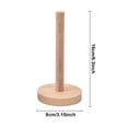 thumbnail image 2 of 1 Pc Paper Towel Holder Countertop Acacia Wooden Paper Towel Holder Countertop - Freestanding Paper Towel Dispenser Stand Organizer with Base, 6.3x3.15 Inch, Beige, 2 of 2
