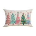 thumbnail image 2 of Tyidzon Christmas Pillow Covers Christmas Tree Design Throw Case, 12x19in Soft Couch Cushion Covers for Sofa Bed, Holiday Party Decor, 2 of 7