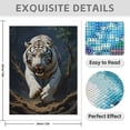 thumbnail image 3 of Diamond Art Kit for Adults, White Tiger Majestic Forest Stride Diamond Painting for Adults Beginners, DIY Diamond Art Painting Kits, 5D Diamond Painting Crafts for Home Decor 12x16 Frameless, 3 of 7
