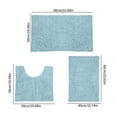 thumbnail image 3 of JingChun Bathroom Rugs Set 3 Piece Shaggy Bath Mats,Soft Absorbent Bath Rugs and U-Shaped Contour Toilet Rug with Non Slip Backing,Microfiber Bathroom Mat,Thick Floor Mat, 3 of 8