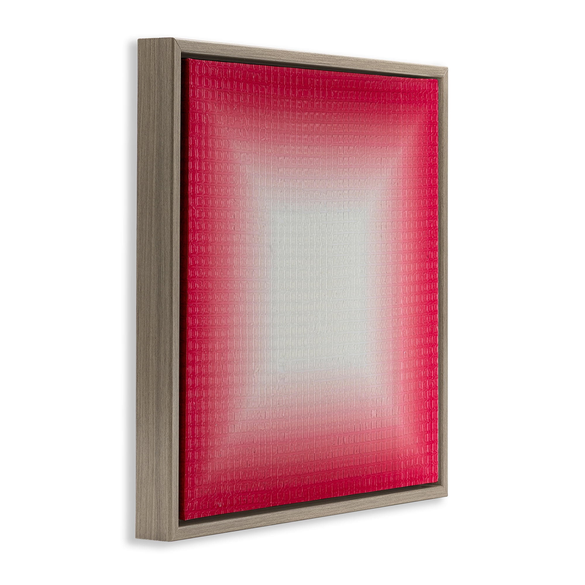 Stupell Industries Red Ombre Fade Abstract Painting Brown Floater Framed Canvas Art Print Wall Art, 18 x 18