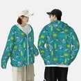 thumbnail image 6 of Daiia Cute Shark Turtle UPF 50+ Sun Protection Hoodie Jacket Lightweight Long Sleeve Sun Shirt for Women Men with Pocket Hiking Outdoor-Small, 6 of 9