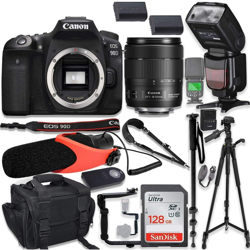 Canon EOS 90D DSLR Camera w/ Canon 18135mm USM Lens Kit + Pro Photo