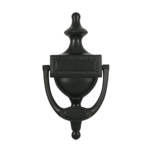 Victorian Rope Door Knocker, Black - Solid
