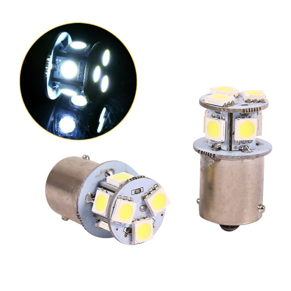 2pcs White BA15S R5W 1156 5050 8SMD LED Car Brake Lights Bulbs 1156 Brake Light Bulb Car Brake Light Bulb Brake Light Bulb LED Brake Light Bulb White Brake Light Bulb