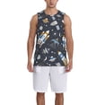 thumbnail image 4 of Easygdp Butterflies Men's Mesh Basketball Jersey Quick Drying Sleeveless Shirts Fitted Muscle Tank Tops Sport Round Neck T-Shirt - 4X-Large, 4 of 9