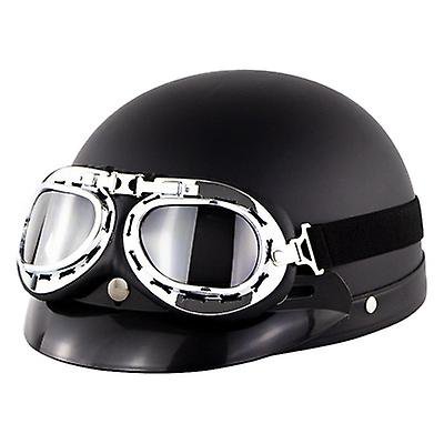 Casco retro de la cara abierta de la motocicleta de Belita Amy con las gafas y la protección del cuello Afortunado Sencillez