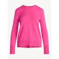 thumbnail image 4 of Free Assembly Women's and Women's Plus Cozy Yarn Crewneck Sweater with Long Sleeves, Lightweight, Sizes XS-4X, 4 of 5