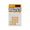 Casio SL300V-CO 8-Digit Calculator, Solar Powered with Wallet Style Case, Orange