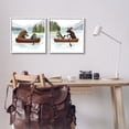 thumbnail image 3 of Stupell Industries Woodland Animals on Canoes Animals & Insects Painting White Framed Art Print Wall Art, 17 x 17, Set of 2, 3 of 10