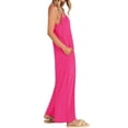 thumbnail image 3 of Fantaslook Jumpsuits for Women Casual Sleeveless Spaghetti Strap Rompers Boho Wide Leg Jumpsuits Overalls Dressy Trendy Outfits Clothes, 3 of 8