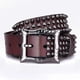 thumbnail image 5 of Men Genuine Leather Belt Spike Rivet Studded Fashion Punk Hop Waistband Cowhide Leather Belt Unisex Jeans Accessories, 5 of 5