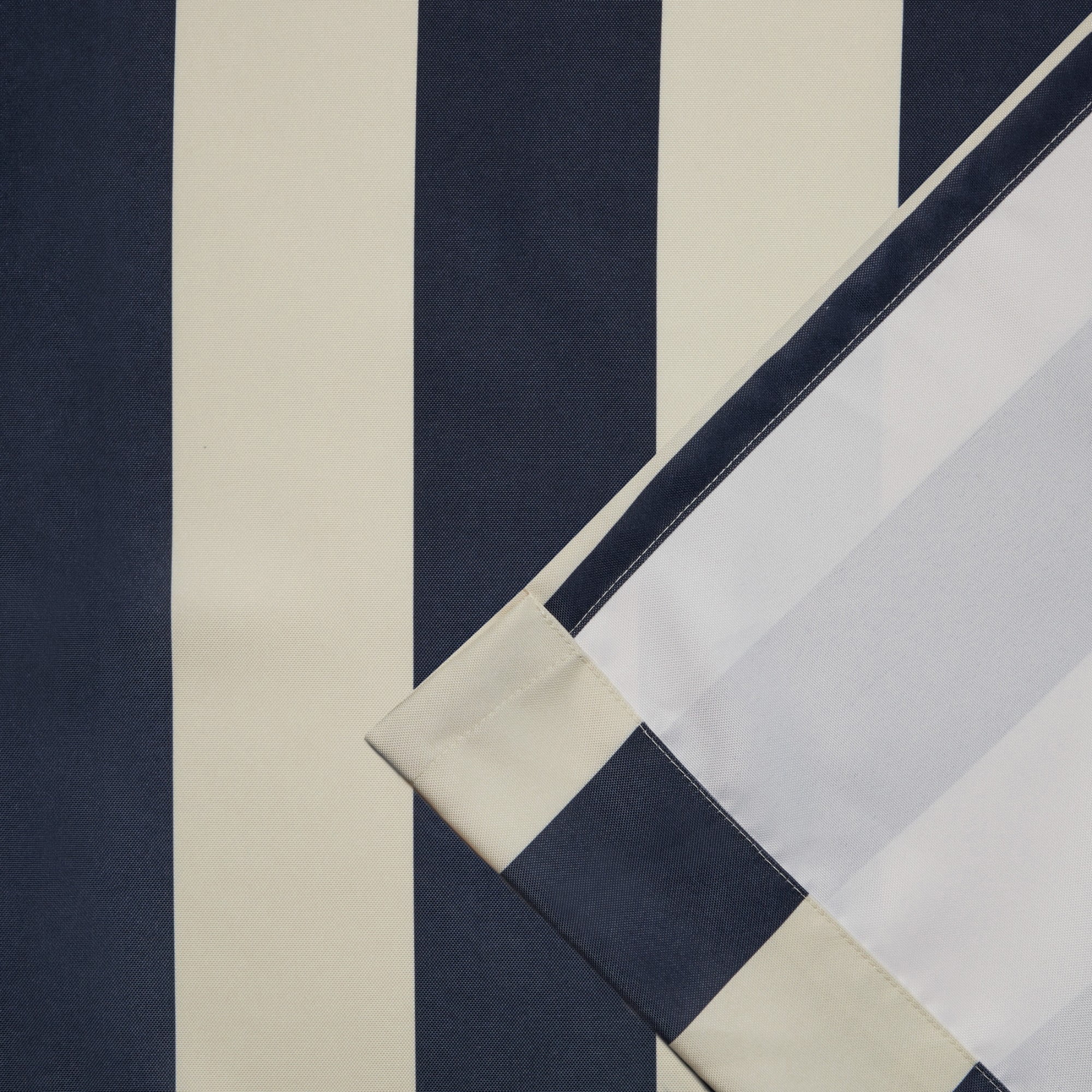 Exclusive Home Canopy Stripe Indoor Outdoor Grommet Top Curtain Panel Pair, 54"x108", Navy Sand