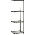 thumbnail image 2 of Nexel Black Epoxy, 4 Tier, Wire Shelving Add-On Unit, 36"W x 21"D x 63"H, 2 of 3