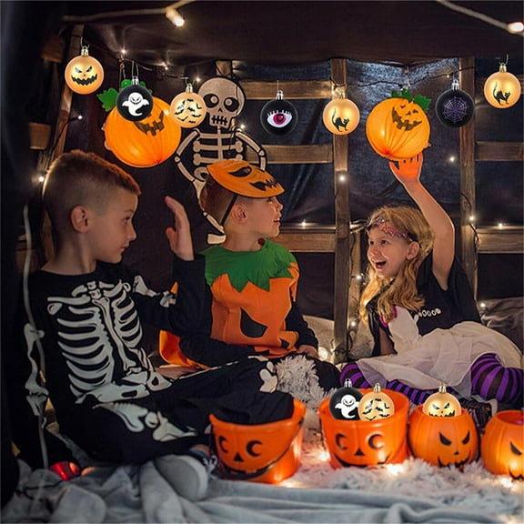 12 pc Christmas Ball Bauble Ornament Glittering Christmas Indoor Outdoor Hanging Decoration Holiday Party Wedding Halloween Thanksgiving Valentine's Day Decor