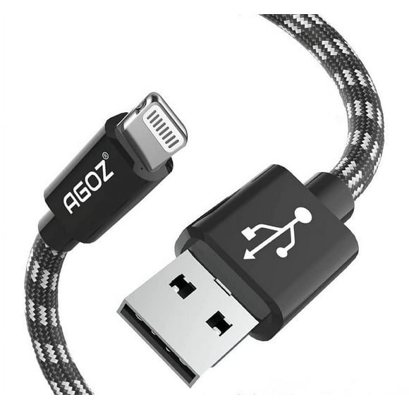 AGOZ 10FT Apple MFI Certified Lightning Fast Charger Cable, Braided Cord Compatible with iPhone 14, iPhone 13, iPhone 12, iPhone SE, iPhone 11 PRO MAX, iPhone XR X XS, iPhone 8 7 Plus 6 5
