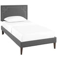 thumbnail image 4 of Modway Josie Fabric Upholstered Twin Platform Bed in Laguna, 4 of 27
