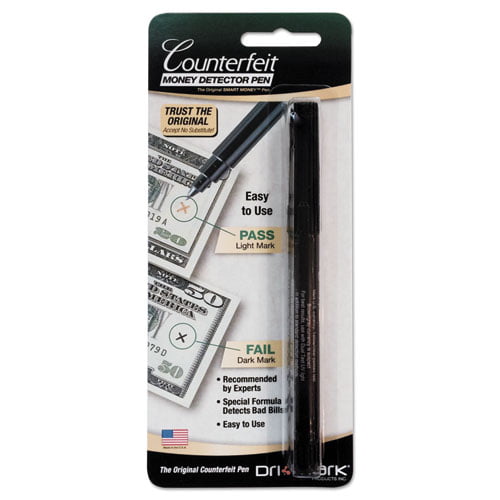 Smart Money Counterfeit Detector 12 Pen 6 DriMark Reusable UV Led Light 351UVB 