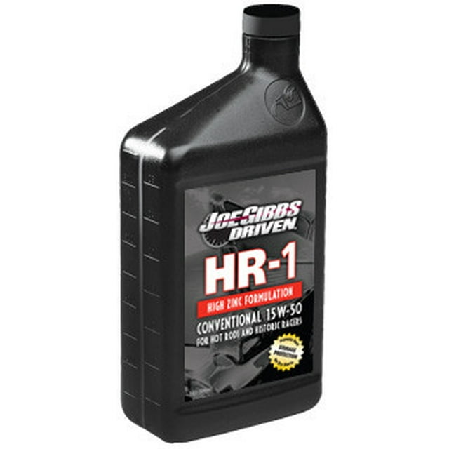 Driven Racing Oil Joe Gibbs Oil 02106 HR1 Series; SAE 15W-50; Conventional; 1 Quart Bottle; Single; High Performance