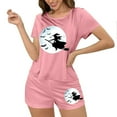 thumbnail image 6 of Women’s Witch Print Halloween Pajamas Set – Soft 2-Piece Lounge Set for Casual Wear (2025 Festive Essential), 6 of 7