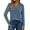 Blue, variant on DAKIMOE Womens Tops Long Sleeve Shirts Spring Fall Fashion Clothes Henley Dressy Casual Blouses