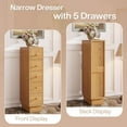thumbnail image 5 of Tribesigns 5-Drawer Dresser, Wood Narrow Dresser for Small Spaces, 5 of 7