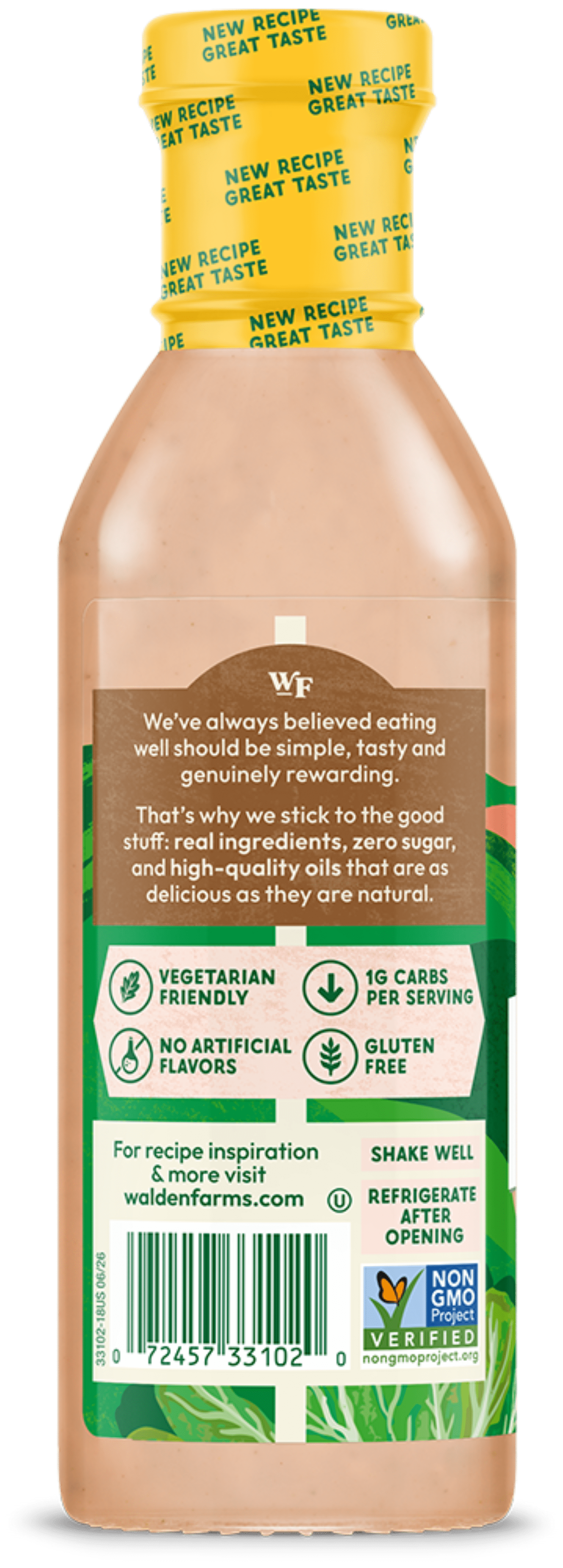 (4 pack) Walden Farms Thousand Island Dressing, 12 oz. Bottle