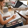 thumbnail image 5 of Haosy Accordion File Organizer Zipper Binder 500 Sheet 6-Tab Expanding File Folder Multi-Pocket 1.2 Inch 3 Ring Dog Cat in Flowerbed, 5 of 7