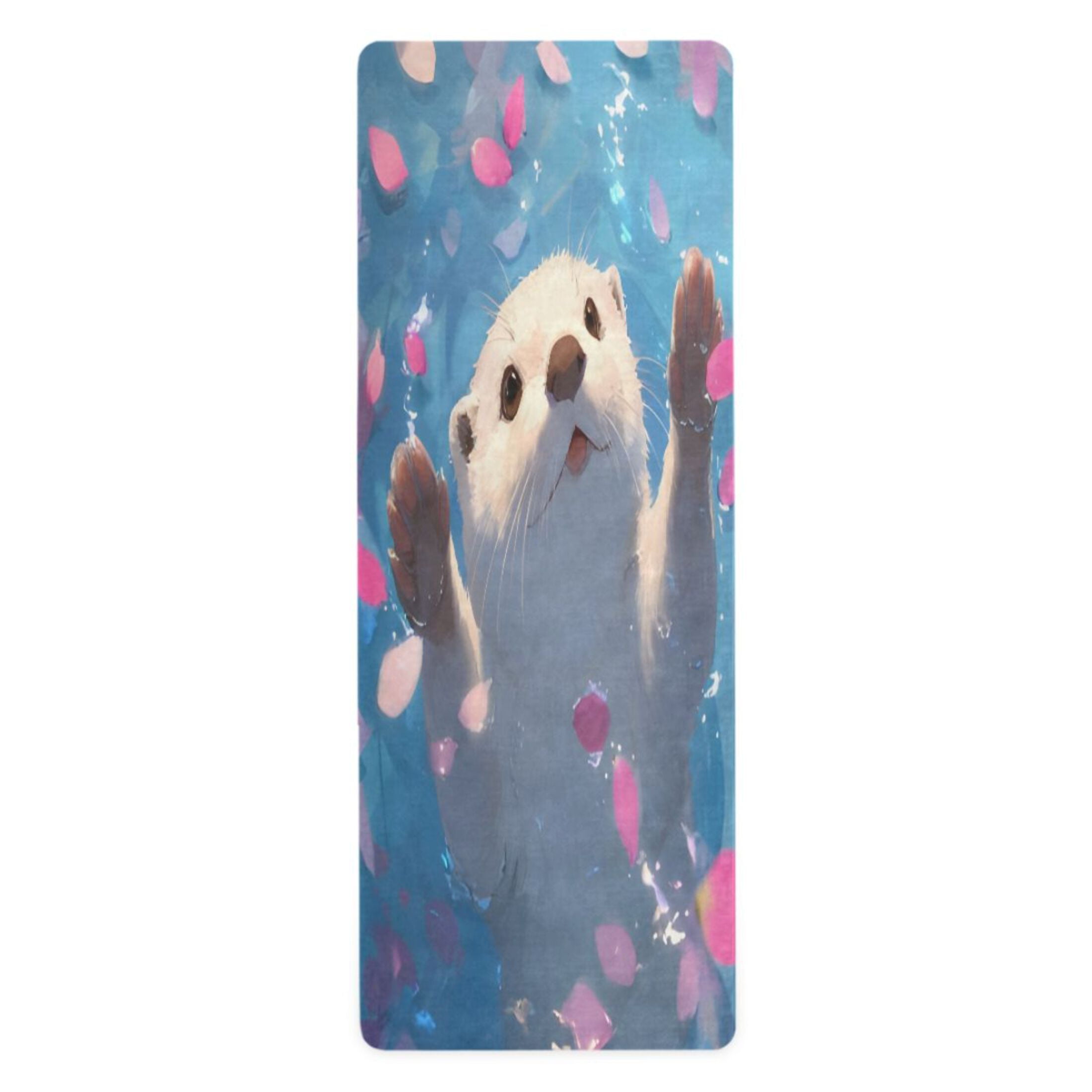 BZSMCE Yoga Mat Women Fitness Mat Serene Petal Otter Pattern