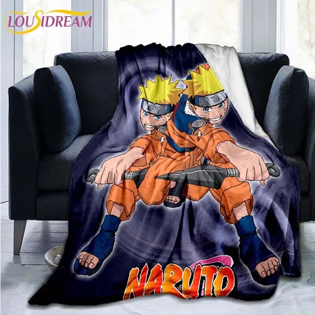 Manta de franela con estampado de personajes de dibujos animados japoneses famosos, funda de edredón para sofá, ropa de cama de viaje, salida