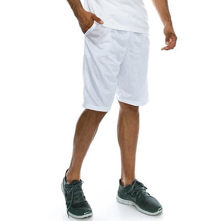 Men's Mesh Basketball Shorts with Pockets Big and Tall