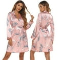thumbnail image 4 of Spdoo Women's Kimono Robe Above Knee Robes Floral Print Sleepdres Nightgown Long Sleeve Bathrobe Soft Sleepwear Ladies Loungewear L, 4 of 6