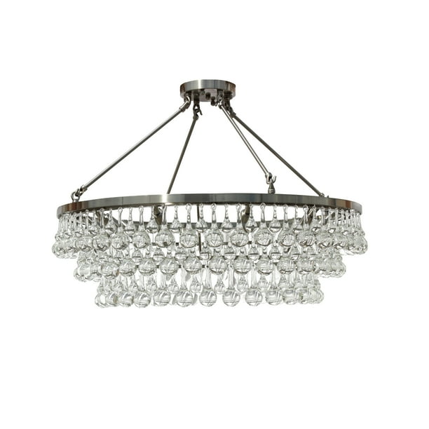 Lightupmyhome Celeste Flush Mount Glass Drop Crystal Chandelier Chrome Com Lightupmyhome Celeste Flush Mount Glass, Flush Mount Glass Drop Crystal Chandelier