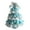 Cyan, variant on Handmade Crochet Christmas Tree DIY Crochet Christmas Tree Kit with Bow Faux Pearl Decor Holiday Craft Starter Set for Beginners