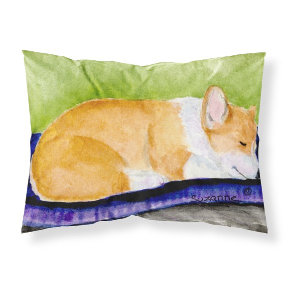 Carolines Treasures SS8920PILLOWCASE Corgi Fabric Standard Pillowcase Standard multicolor