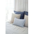 thumbnail image 5 of Soft Navy Blue Fringe Linen Pillow 14x20 Down Insert, 5 of 12