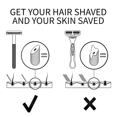 thumbnail image 3 of Replaceable Reusable Safety Razors with Stainless Steel Double-Sided Blade,B,1 x manual shaver 10 x replacement blades, 3 of 7