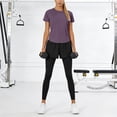 thumbnail image 6 of Ccpelsie Workout Sets for Women Two Piece Outfits Seamless High Waist Leggings Yoga Crop Tops Athletic Sports Gym Sets(Dark Purple,S), 6 of 6