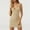 Khaki, variant on Women's Summer Dress, Sleeveless V-Neck Mini Dress, Ribbed Knit Bodycon Tank Dress for Women, Casual Stretchy Fit
