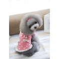 thumbnail image 2 of Cachorro De Gato Perro Mascota Chaleco Suave Ropa Linda Ropa De Abrigo Chaqueta Con Capucha L Color De Rosa Sunnimix Ropa para perros, 2 of 5