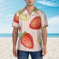thumbnail image 4 of Bixox Men's Hawaiian Shirts Men's Strawberries Print Short-Sleeve Shirt-3X-Large, 4 of 8