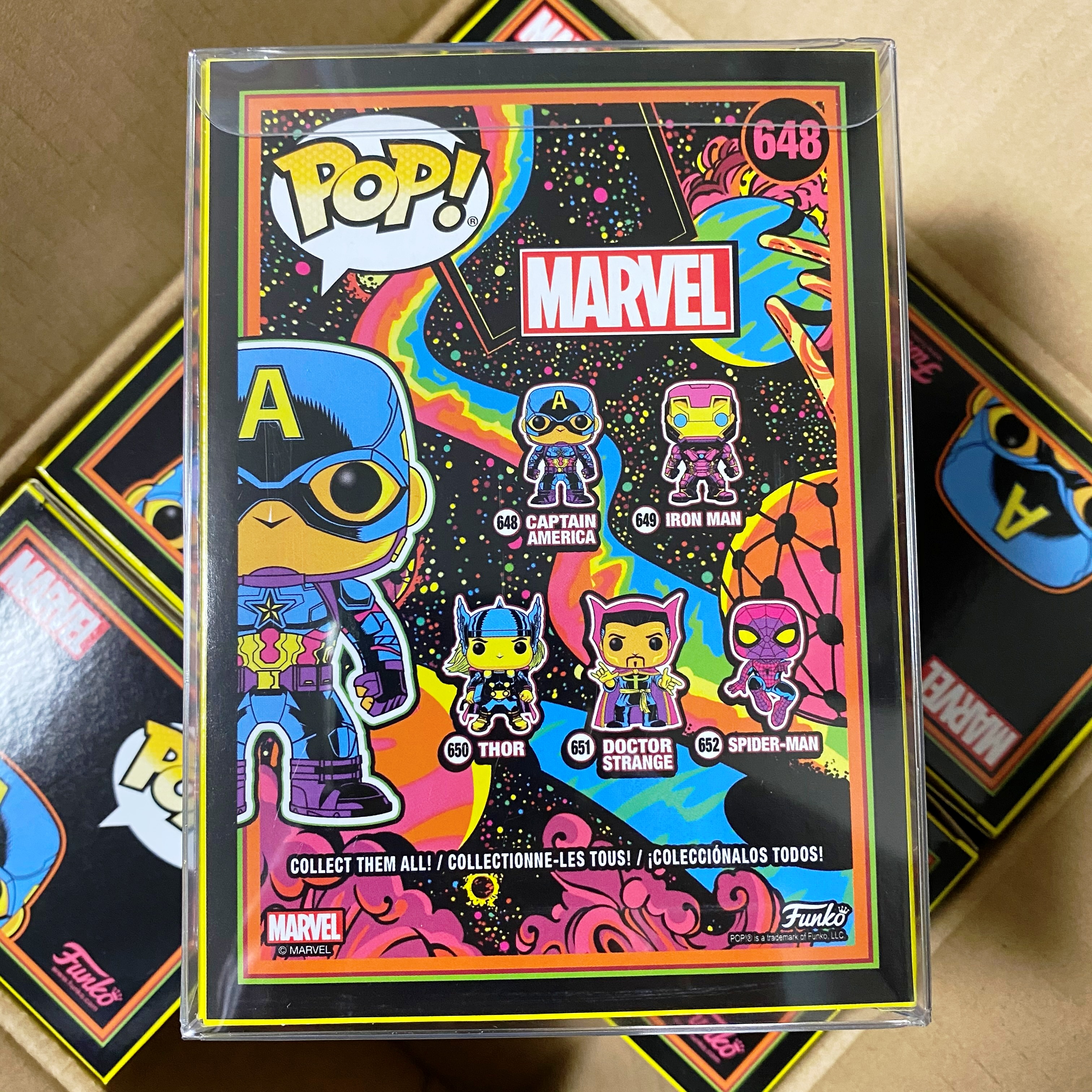 black light captain america pop