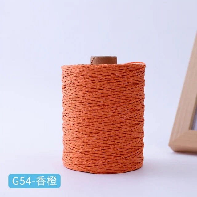 Raffia Yarn Knitting Crochet Paper Straw Rope Thread For Weaving Summer Handmade Hat Basket Handcrafts Tricots DIY Material Rug