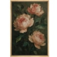 thumbnail image 6 of Framed Canvas Print Peony Floral Wall Art Dark Botanical Decorative for Living Room Bedroom - 16"x24" NATURAL, 6 of 8