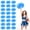 Matte Blue, variant on Cheerleading Pom Poms 22 Pcs with Handle Style, Handheld Squad Pompoms for Sports Team Cheer Spirit Games Dance Party Adults