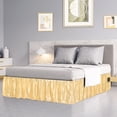 thumbnail image 2 of Unique Bargains Dust Ruffle Wrinkle Free Bed Skirt Gold Tone Twin - 18" Drop, 2 of 8