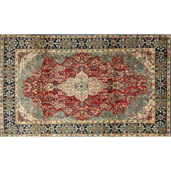 Ahgly Company Machine Washable Indoor Rectangle Traditional Camel Brown Area Rugs, 2' x 4'