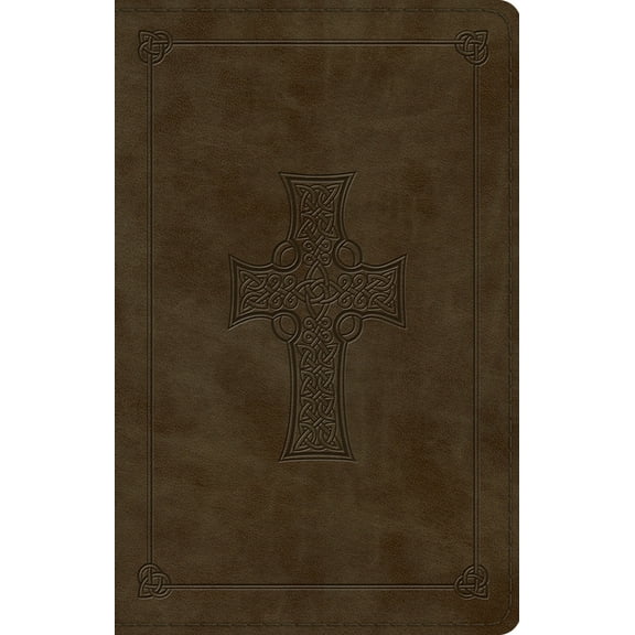 Large Print Value Thinline Bible-ESV-Cross Design, (Hardcover)